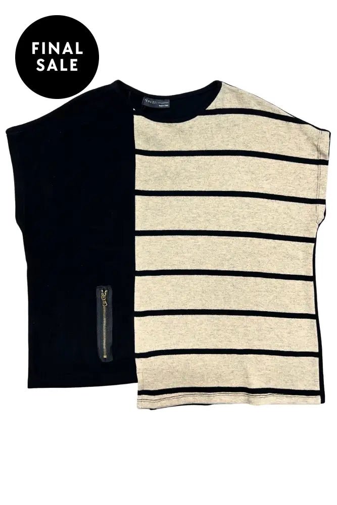 STRIPE SLEEVELESS TOP - W23168