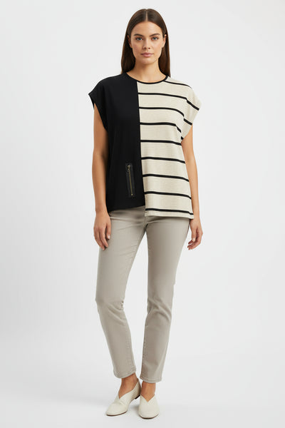STRIPE SLEEVELESS TOP - W23168