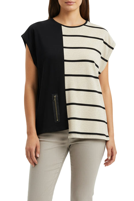 STRIPE SLEEVELESS TOP - W23168