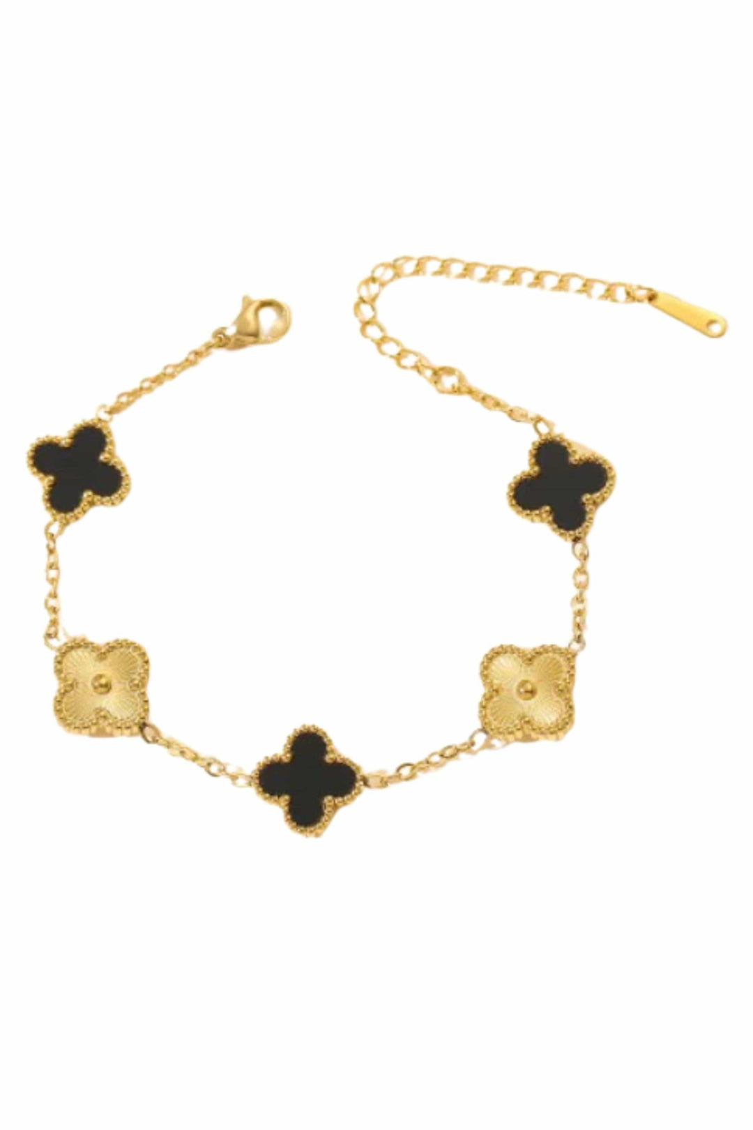 SUSAN ROSE JEWELLERY BLACK CLOVER MIX BRACELET - SSB62