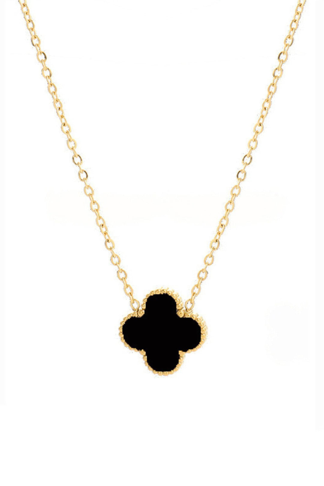 SUSAN ROSE JEWELLERY BLACK CLOVER NECKLACE - SSN170