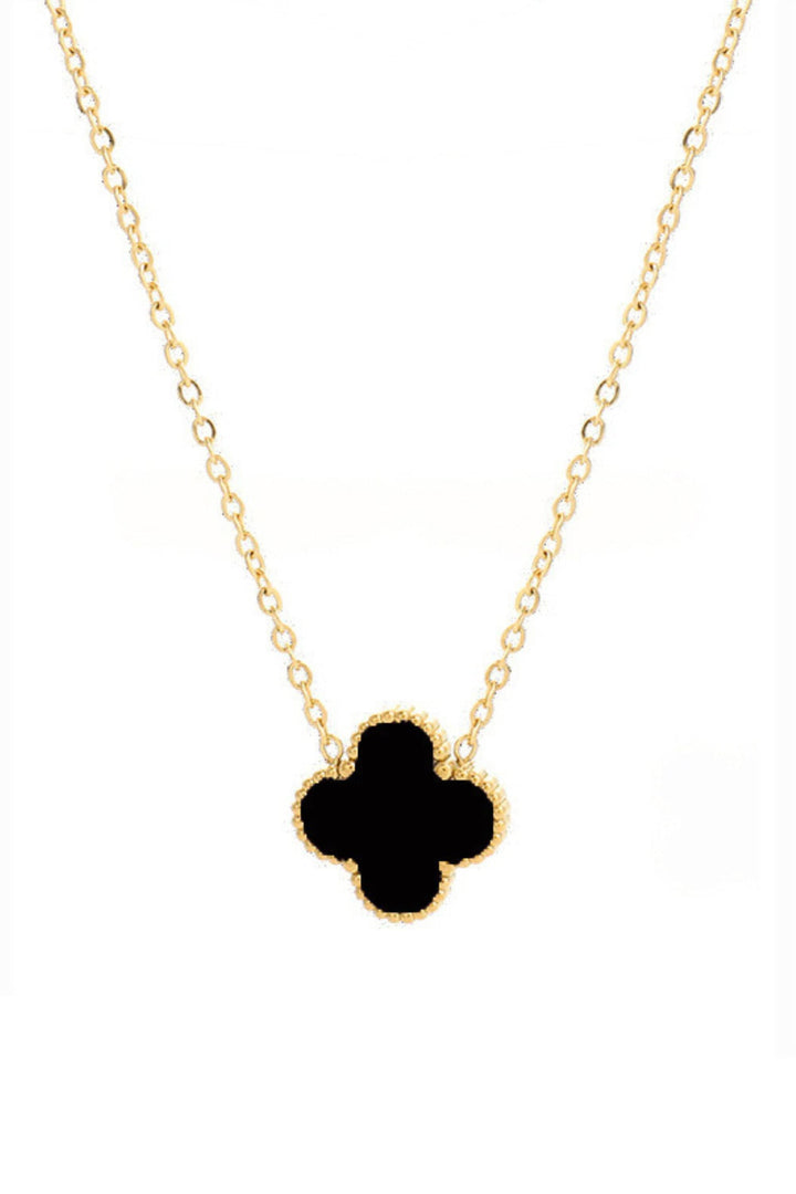 SUSAN ROSE JEWELLERY BLACK CLOVER NECKLACE - SSN170
