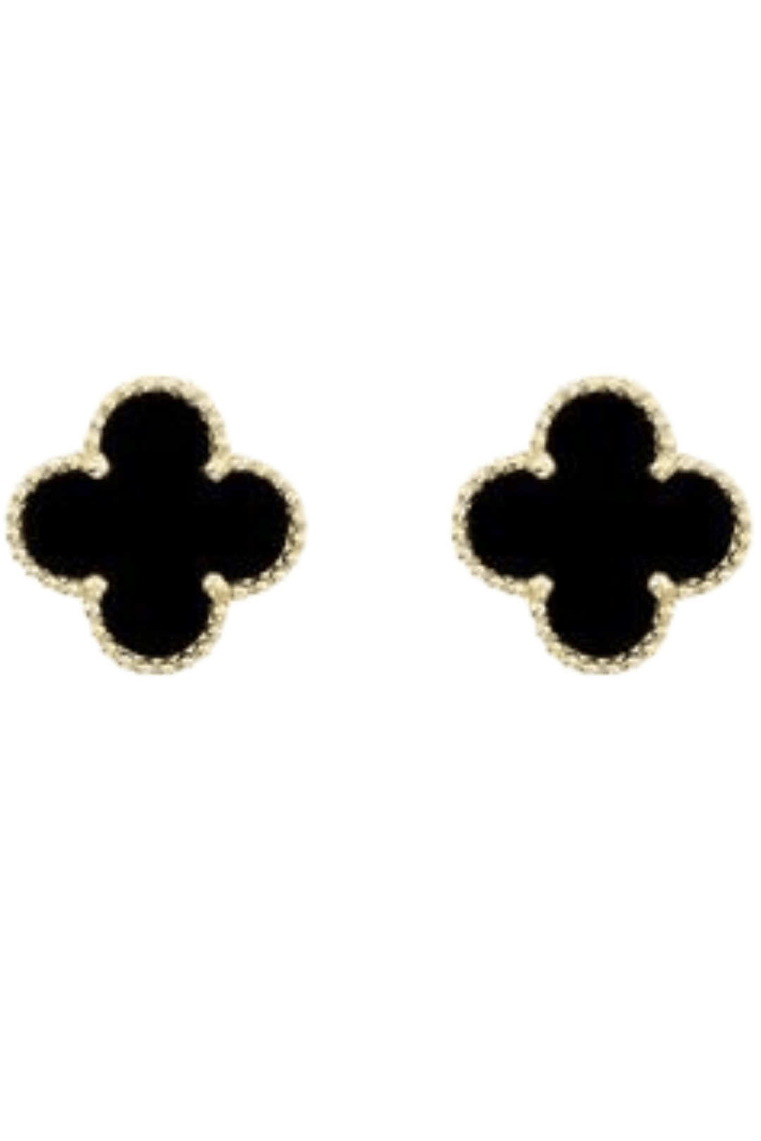 SUSAN ROSE JEWELLERY BLACK CLOVER STUD - SSE80