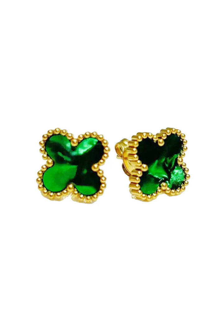 SUSAN ROSE JEWELLERY GREEN CLOVER STUD - SSE80