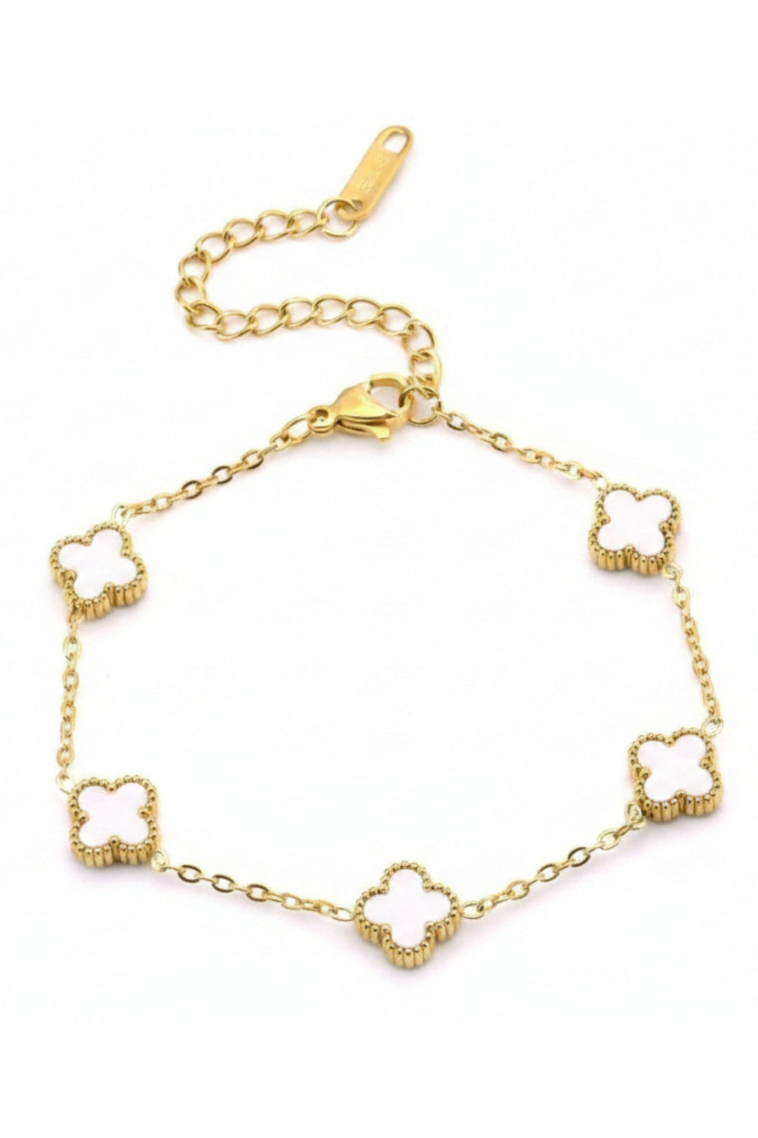 SUSAN ROSE JEWELLERY WHITE MINI CLOVER BRACELET - SSB260
