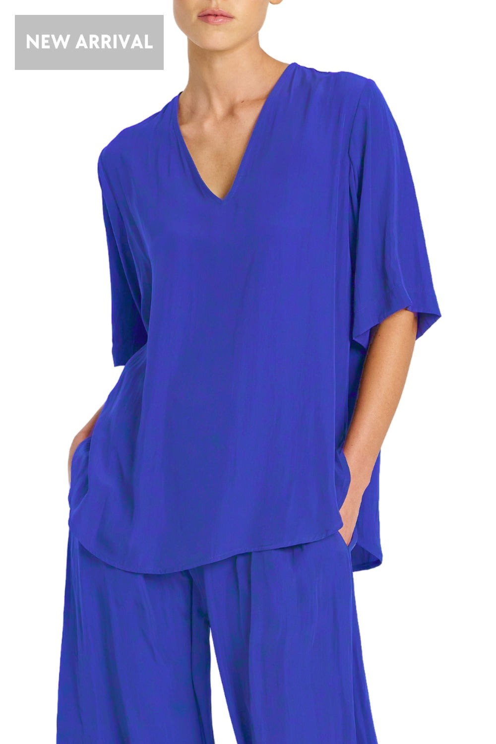 SWISH PLAZA TOP - F678839 8 / COBALT TOP