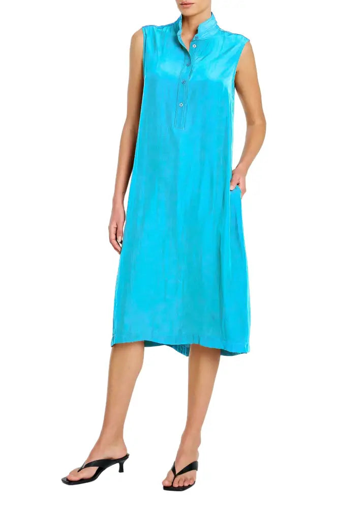 TAB SLIDE DRESS - F673027 8 / CERULEAN DRESS