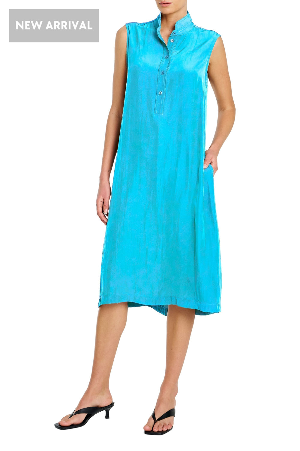 TAB SLIDE DRESS - F673027 8 / CERULEAN DRESS