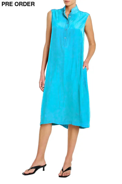 TAB SLIDE DRESS - F673027 8 / CERULEAN DRESS