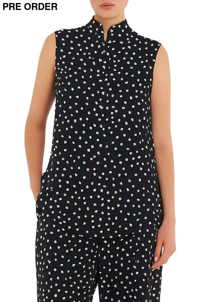 TAB SLIDE TANK - F8568146 8 / BLACK-MERINGUE TOP