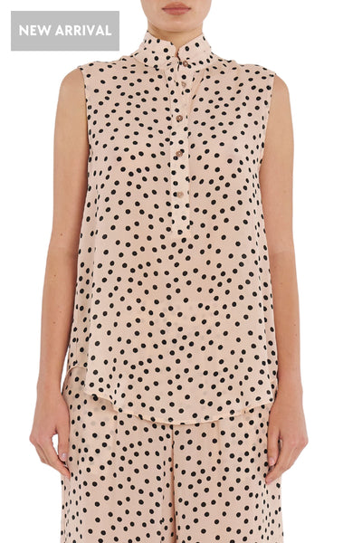 TAB SLIDE TANK - F8568146 8 / MERINGUE-BLACK TOP