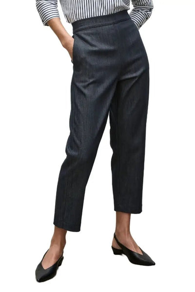 TAPERED FLAT PANT - F4151831 8 / DEEP-INDIGO PANTS