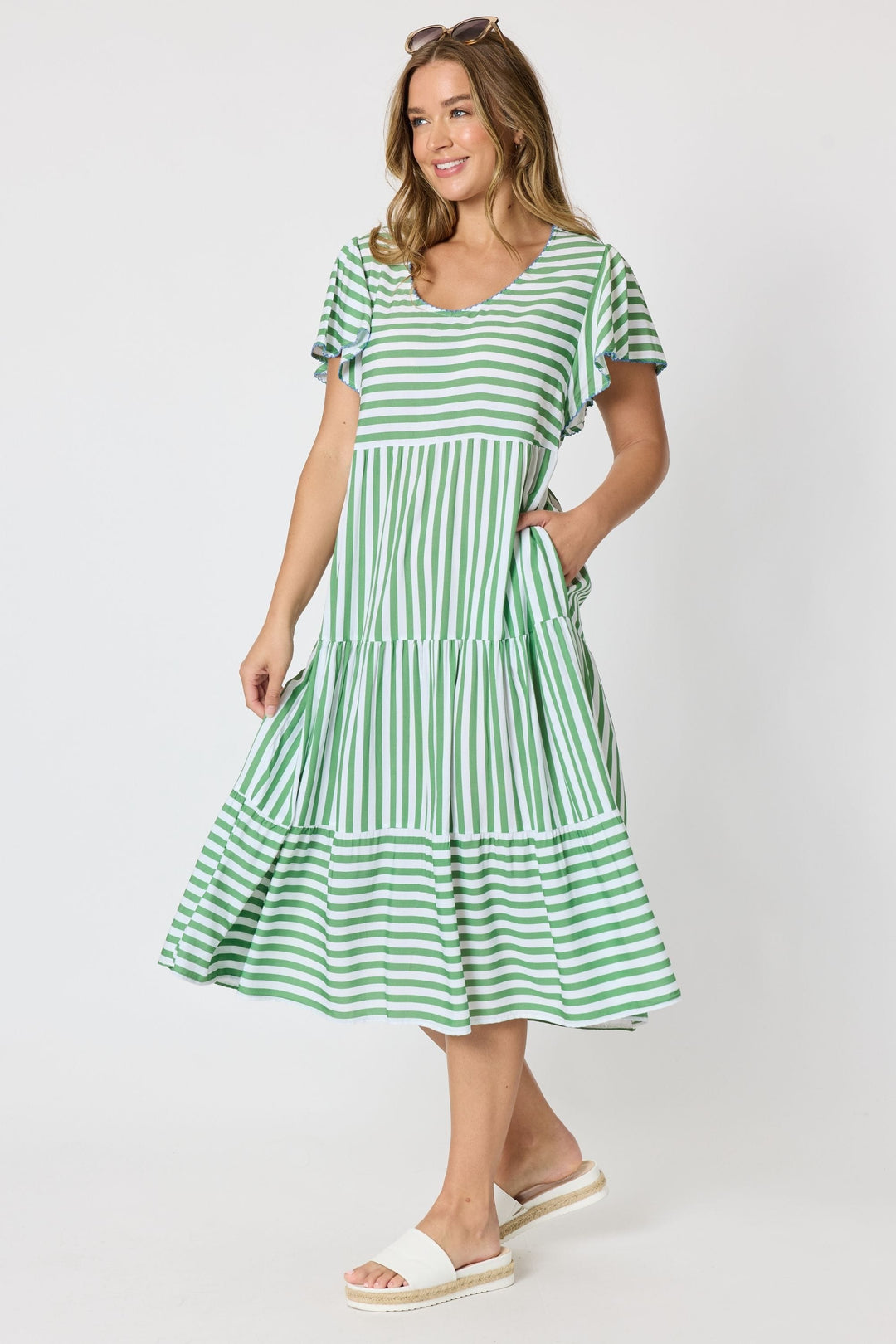 THREADZ DRESS KALAHARI STRIPE DRESS - 49543T
