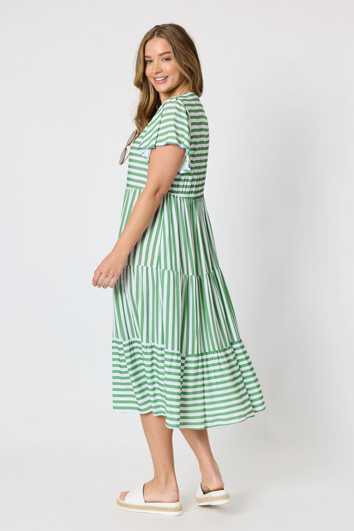 THREADZ DRESS KALAHARI STRIPE DRESS - 49543T