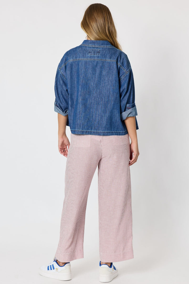 THREADZ JACKET COAST CROP DENIM JACKET - 49702T