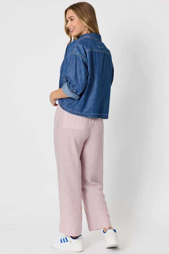 THREADZ JACKET COAST CROP DENIM JACKET - 49702T