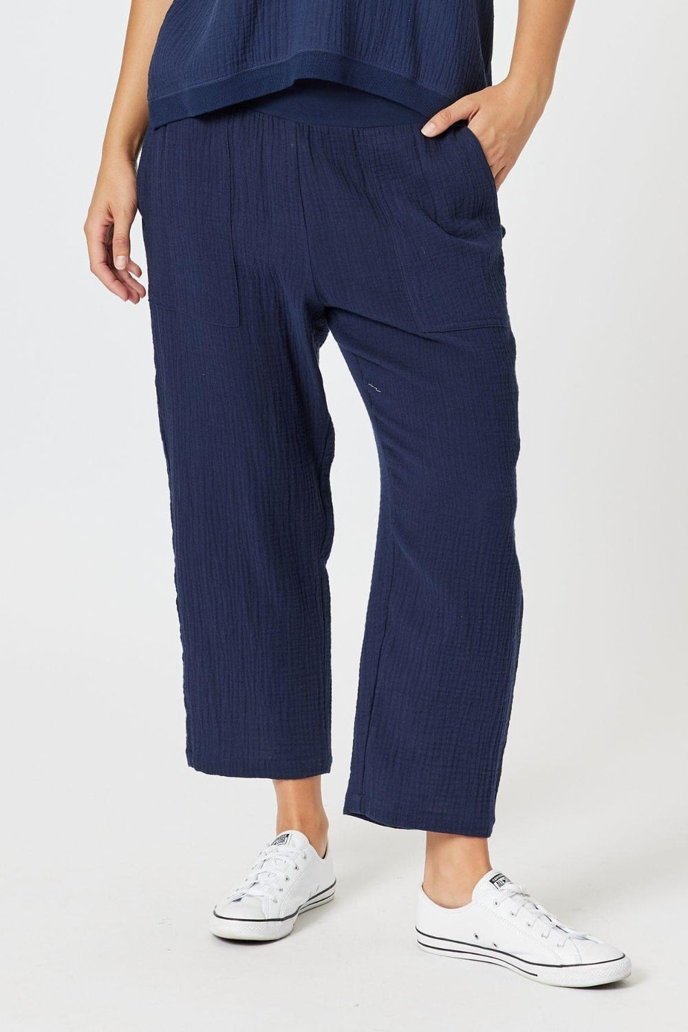 THREADZ PANTS NAVY / XS BYRON COTTON 7/8 PANT - 45977T