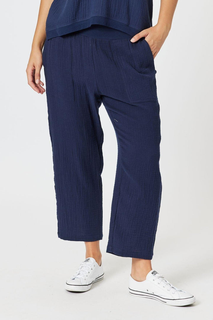 THREADZ PANTS NAVY / XS BYRON COTTON 7/8 PANT - 45977T
