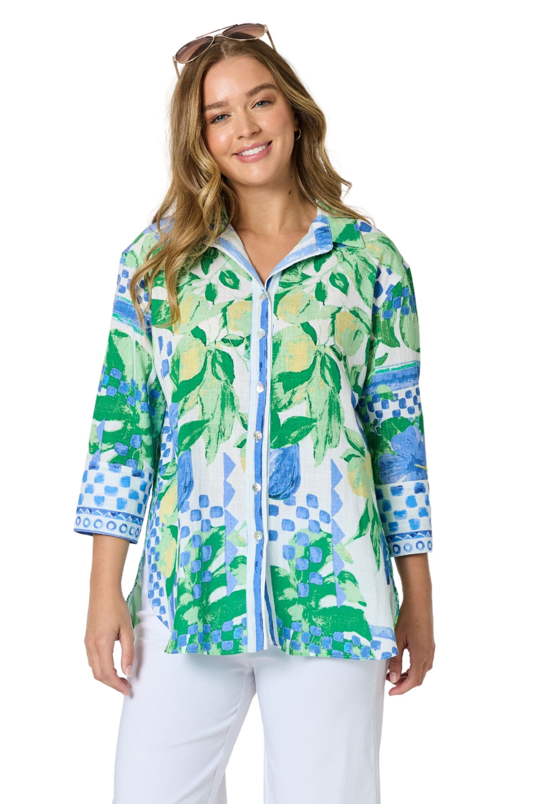 THREADZ SHIRT LIMONCELLO PRINT SHIRT - 50303T