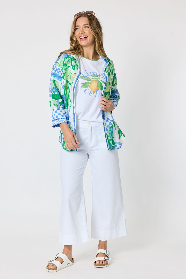 THREADZ SHIRT LIMONCELLO PRINT SHIRT - 50303T