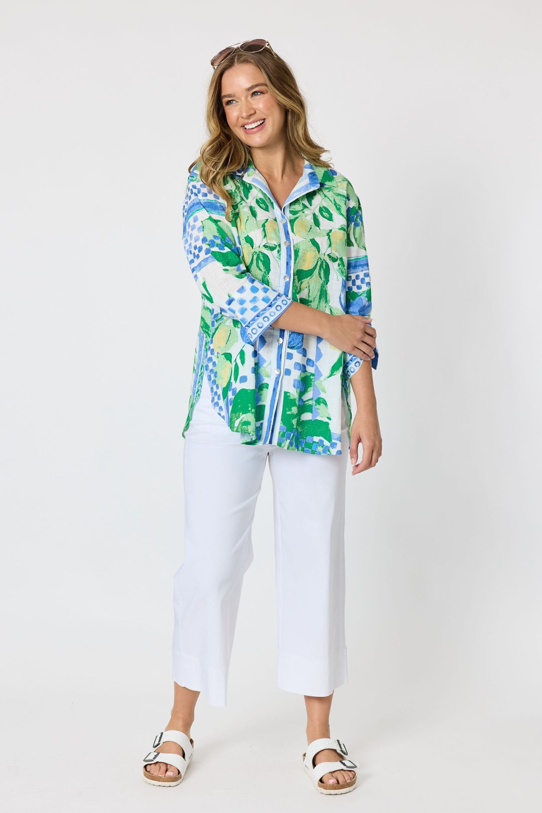 THREADZ SHIRT LIMONCELLO PRINT SHIRT - 50303T