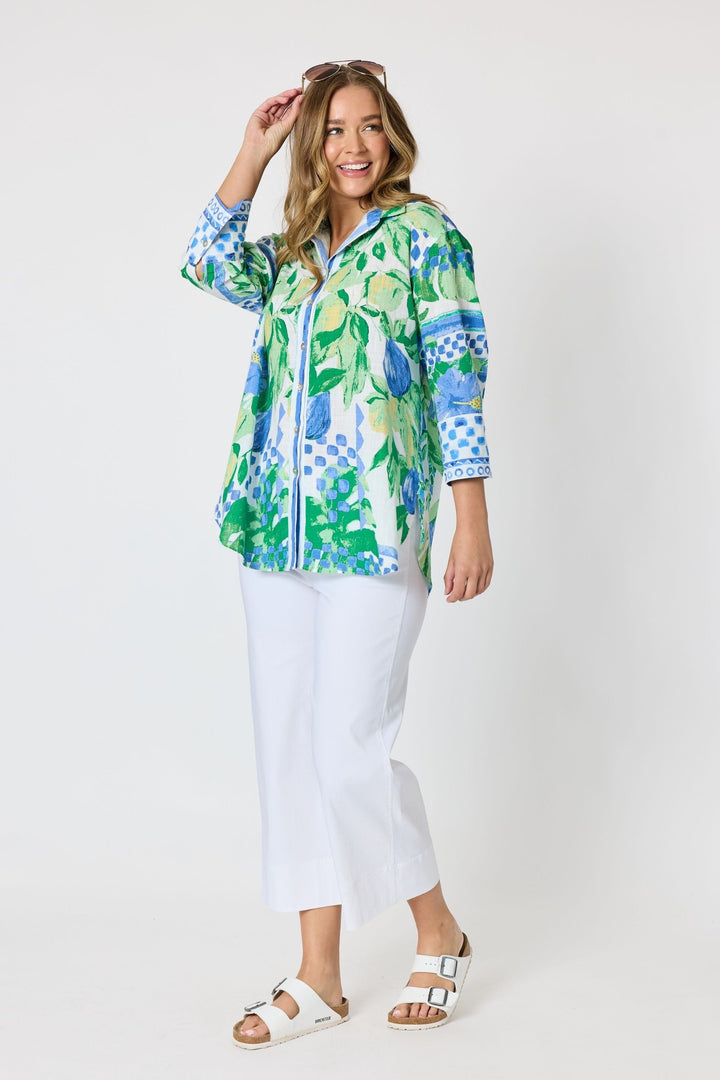 THREADZ SHIRT LIMONCELLO PRINT SHIRT - 50303T