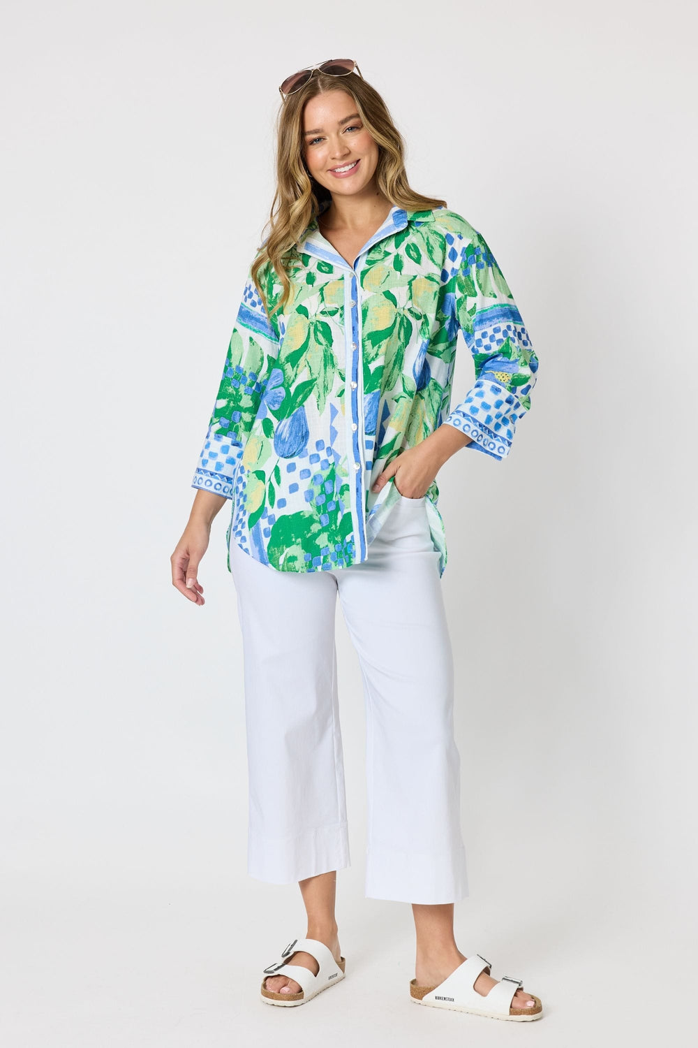 THREADZ SHIRT LIMONCELLO PRINT SHIRT - 50303T