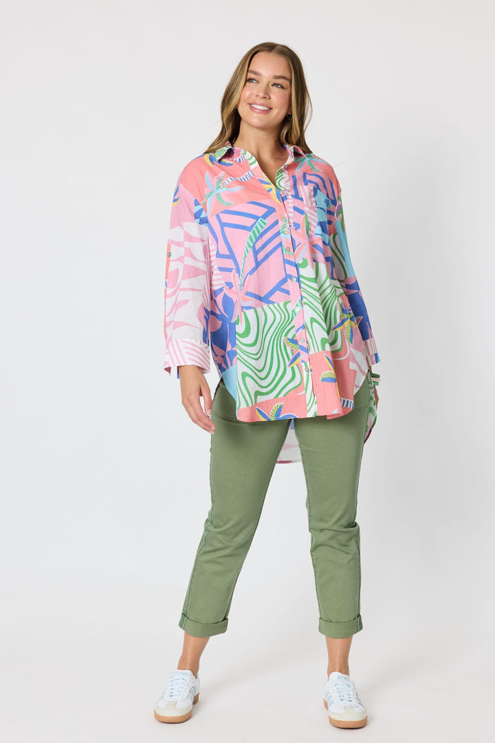 THREADZ SHIRT URBAN JUNGLE PRINT SHIRT - 50265T