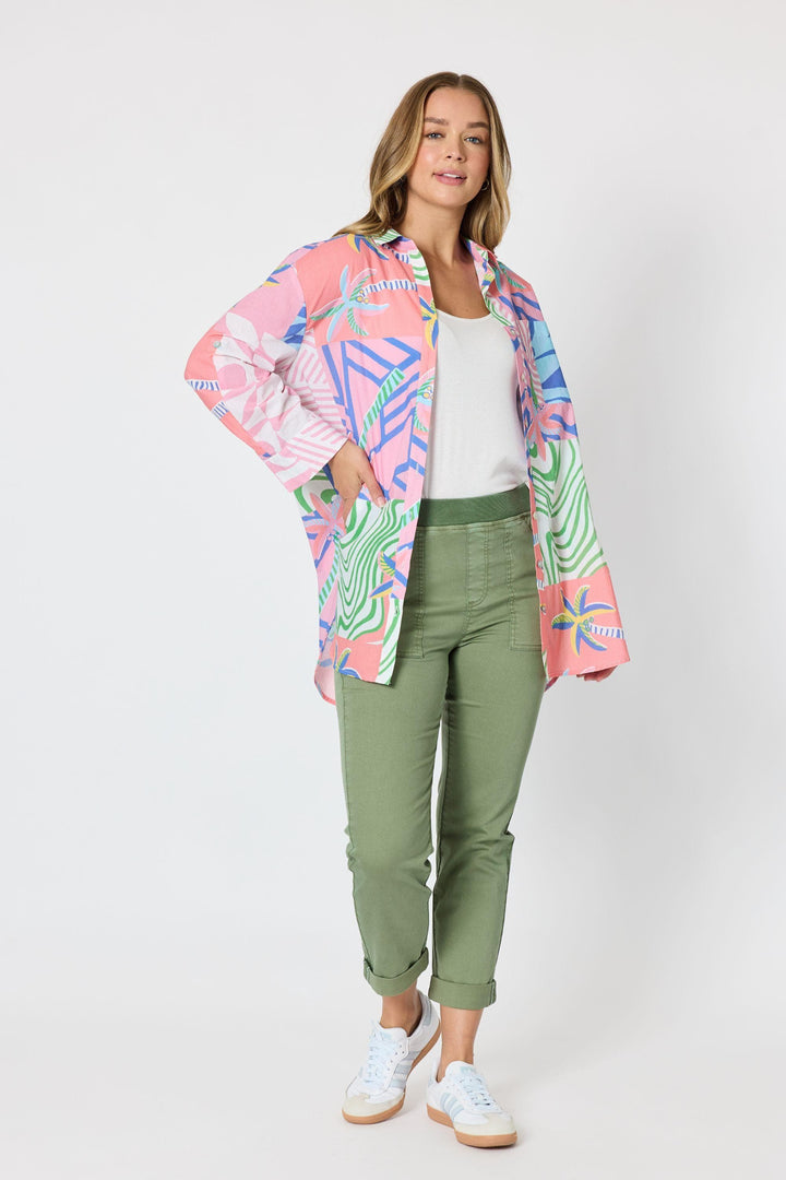 THREADZ SHIRT URBAN JUNGLE PRINT SHIRT - 50265T