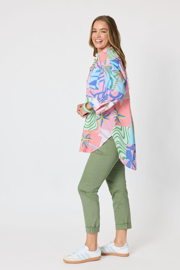THREADZ SHIRT URBAN JUNGLE PRINT SHIRT - 50265T