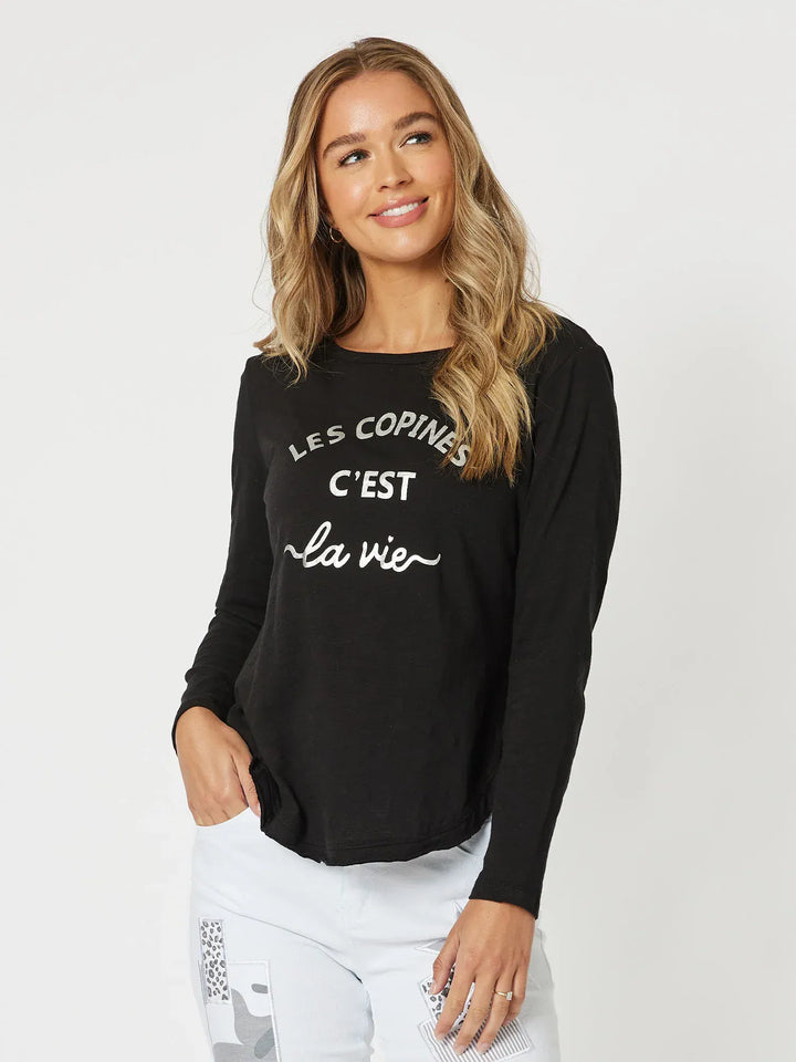 THREADZ T-SHIRT LES COPINES L/S TEE - 45293T