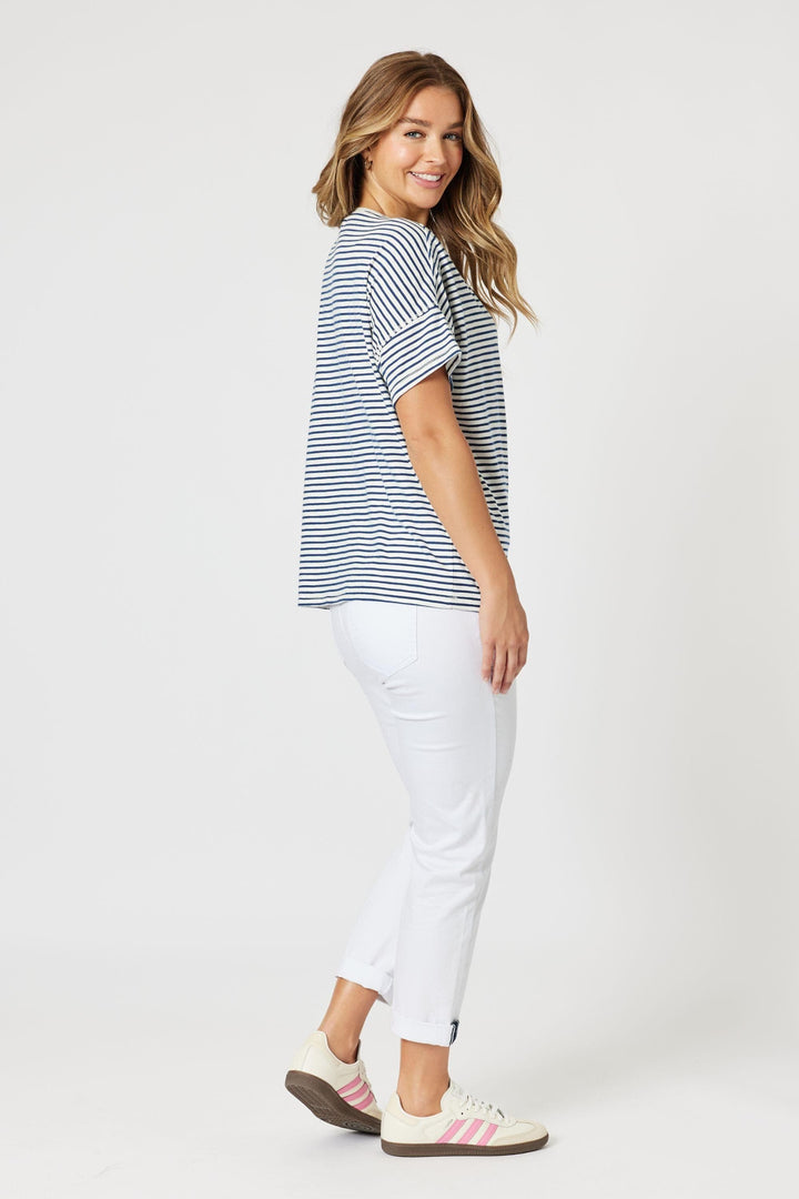 THREADZ T-SHIRT TYLA STRIPE TEE - 47873T