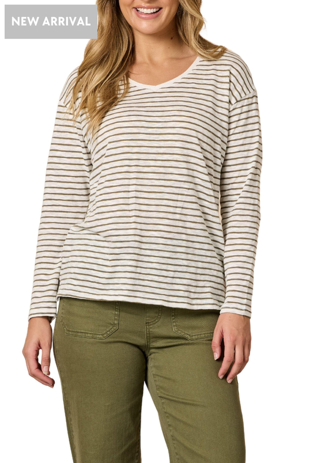 THREADZ TOP CITY STRIPE TEE - 48647T