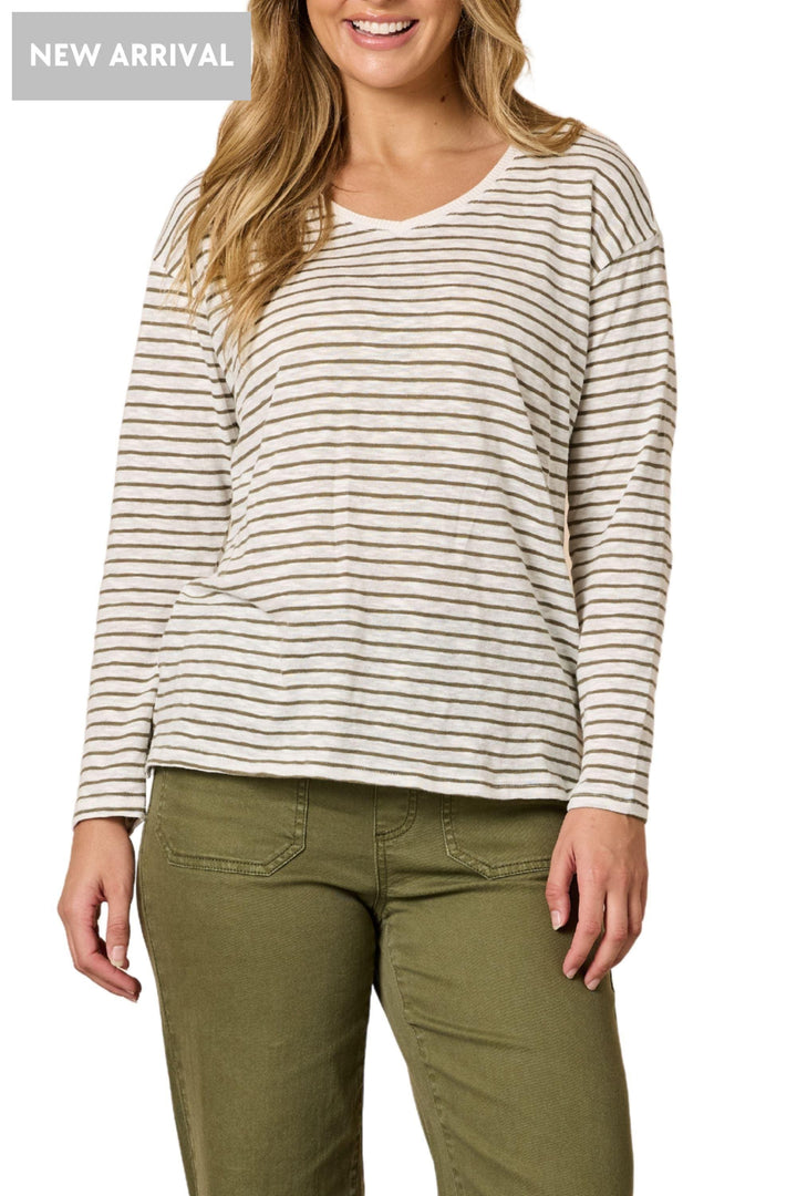 THREADZ TOP CITY STRIPE TEE - 48647T