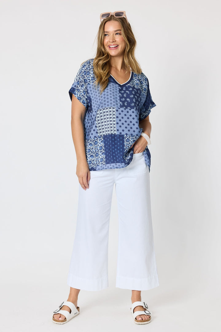 THREADZ TOP COSTA MESA PRINT TOP - 49765T