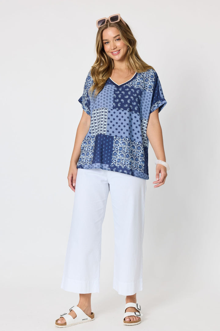 THREADZ TOP COSTA MESA PRINT TOP - 49765T