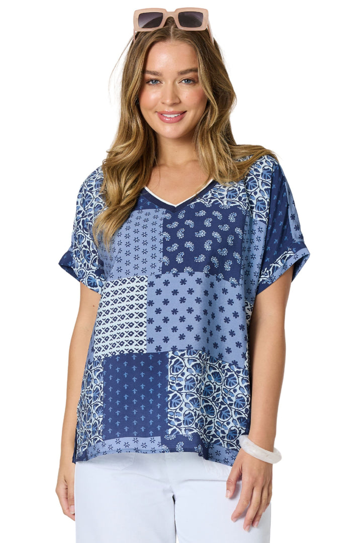 THREADZ TOP COSTA MESA PRINT TOP - 49765T
