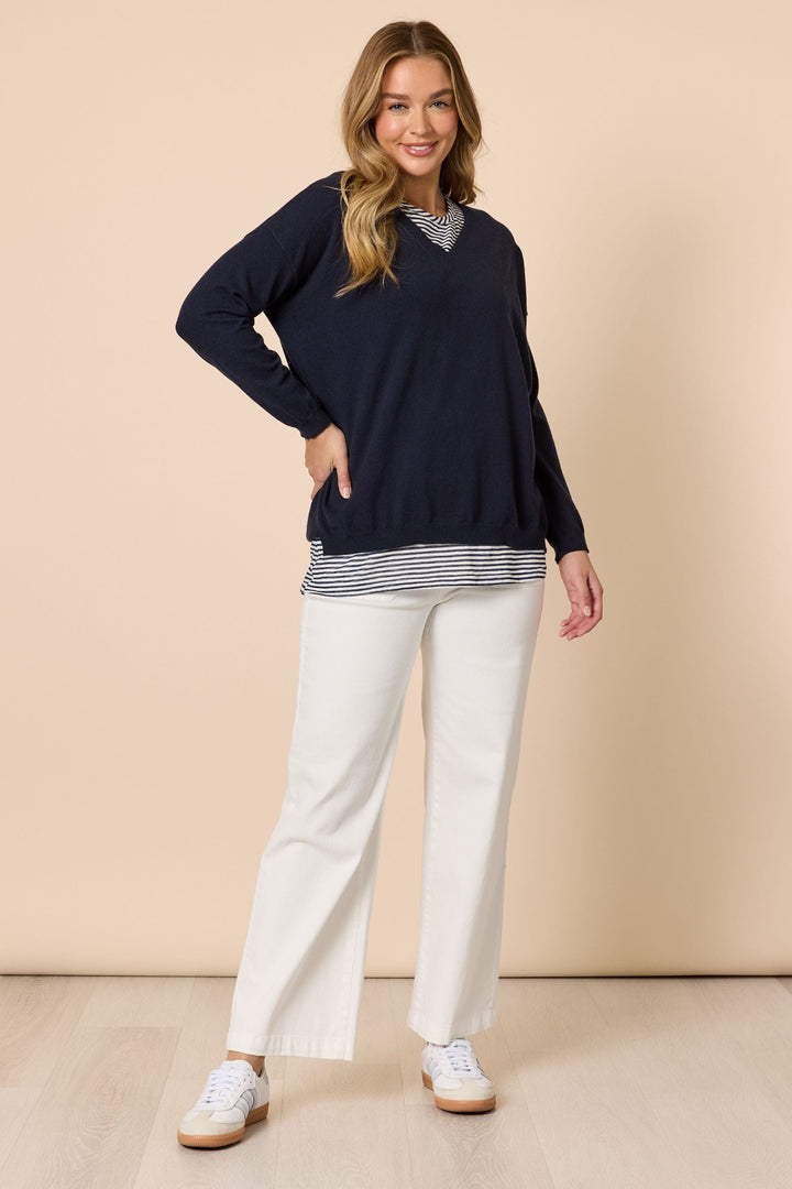 THREADZ TOP DOUBLE TAKE 2 IN 1 TOP - 49249T