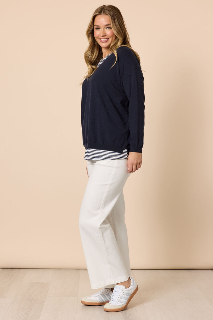 THREADZ TOP DOUBLE TAKE 2 IN 1 TOP - 49249T
