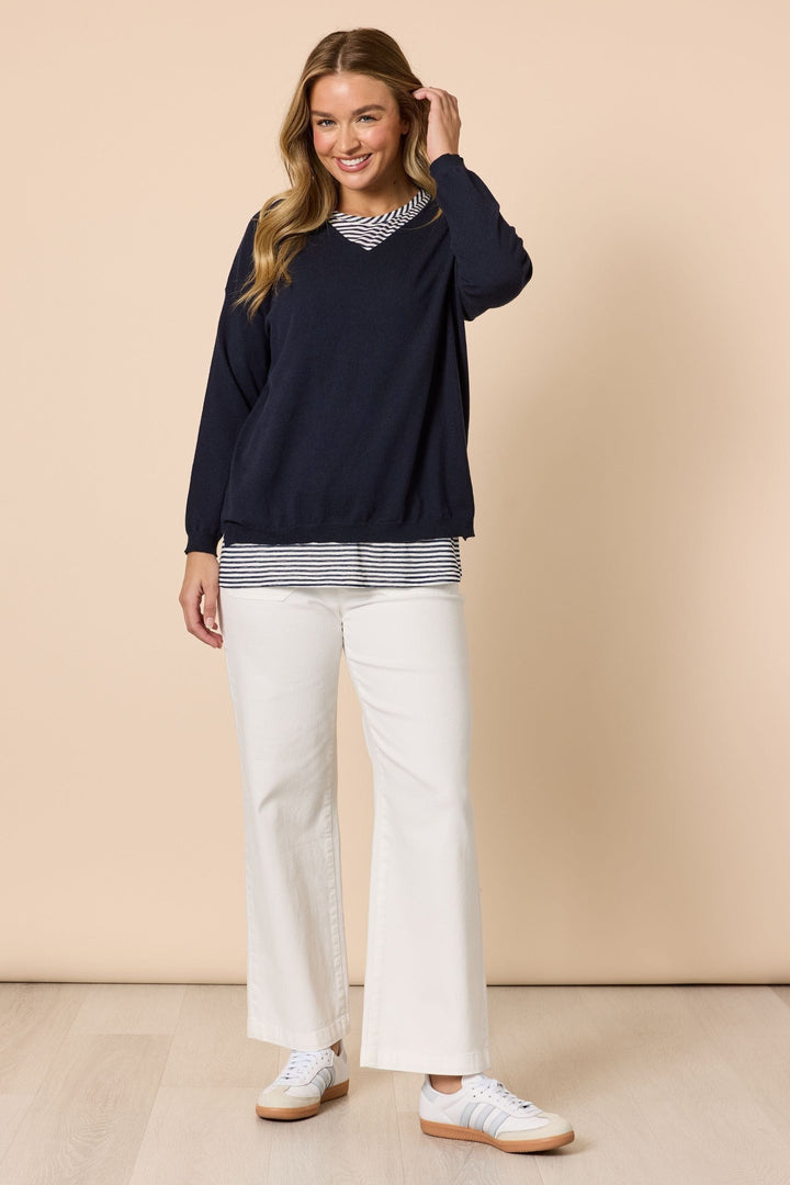 THREADZ TOP DOUBLE TAKE 2 IN 1 TOP - 49249T