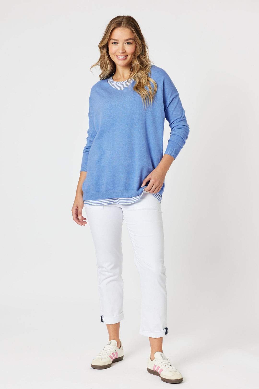 THREADZ TOP ISABELLA KNIT W/CAMI - 47690T