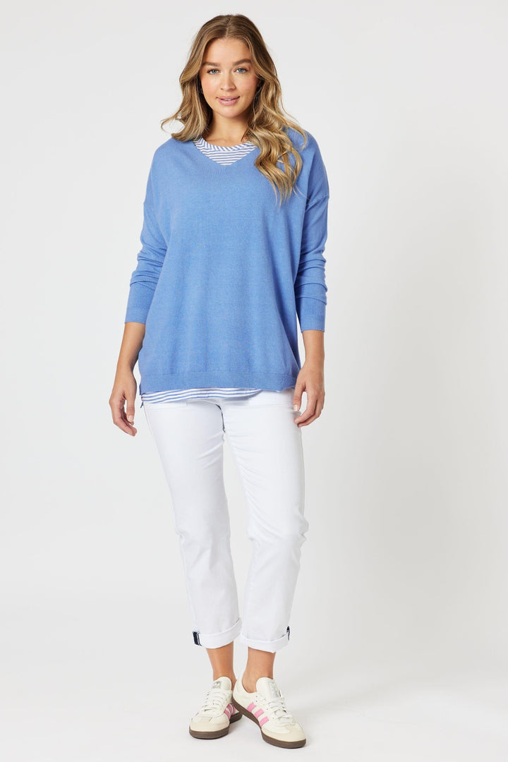 THREADZ TOP ISABELLA KNIT W/CAMI - 47690T