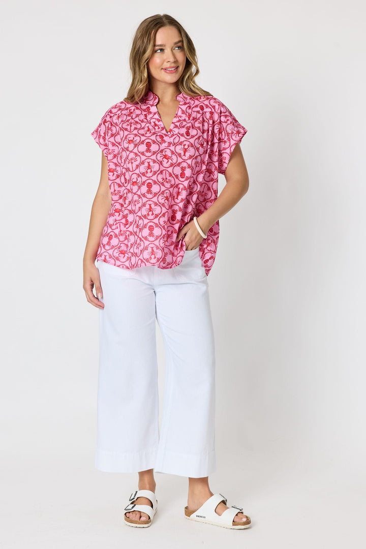 THREADZ TOP LAGUNA BEACH PRINT TOP - 49755T