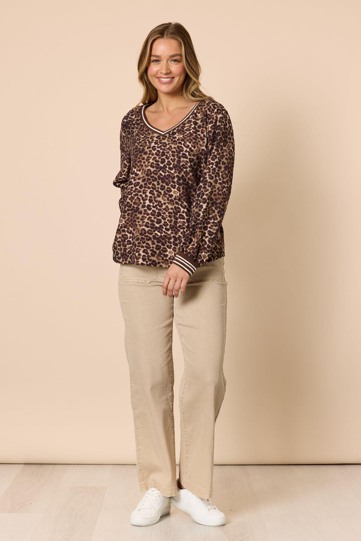 THREADZ TOP LEOPARD TOP - 49034T
