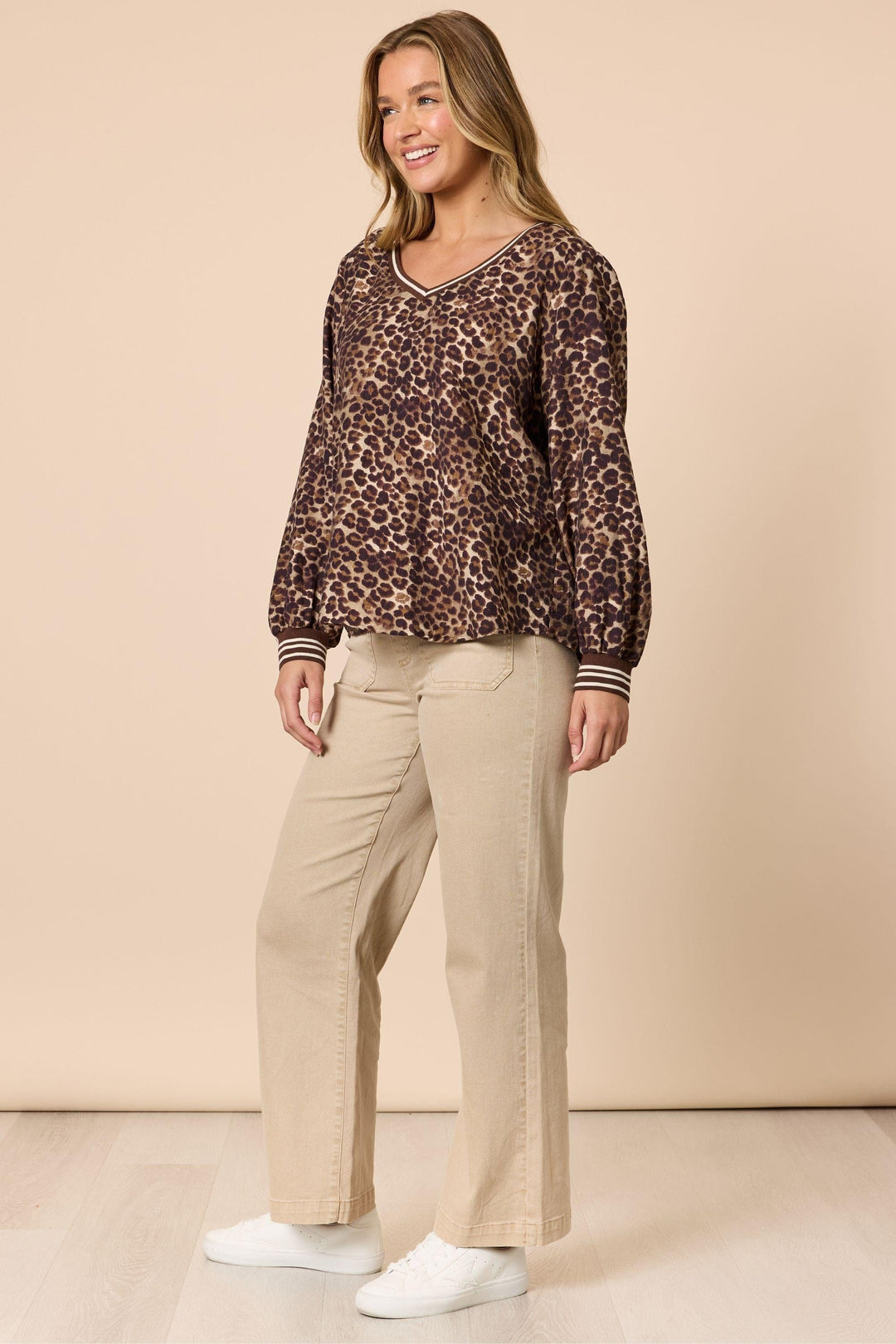 THREADZ TOP LEOPARD TOP - 49034T