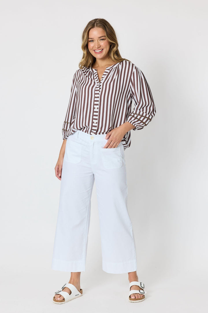 THREADZ TOP MONTECITO STRIPE TOP - 49542T