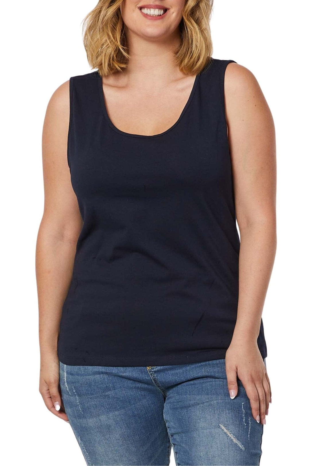 THREADZ TOP XS / NAVY BASIC CAMI - 37910