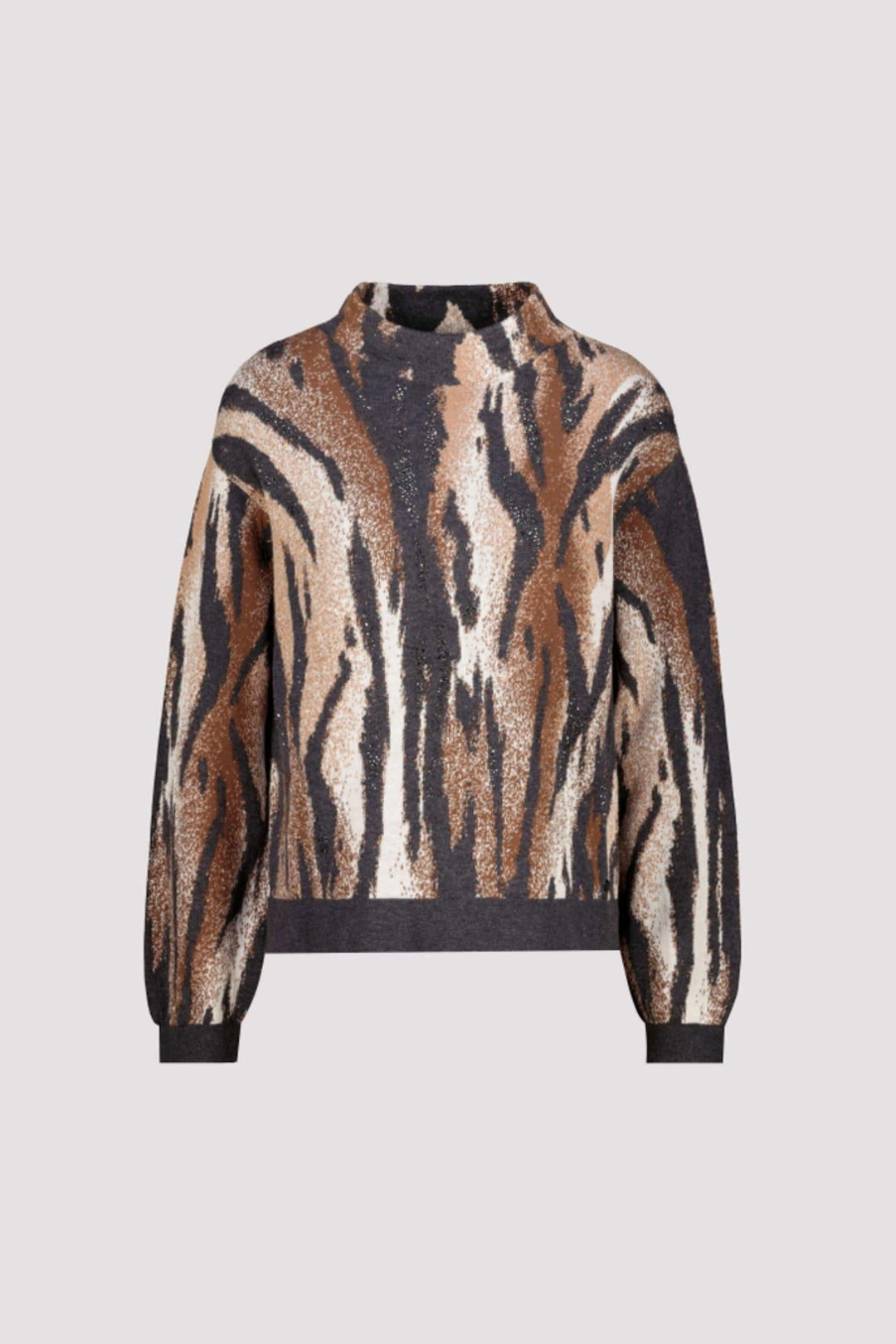 MONARI TOP TIGER JACQUARD SWEATER - 809689MNR