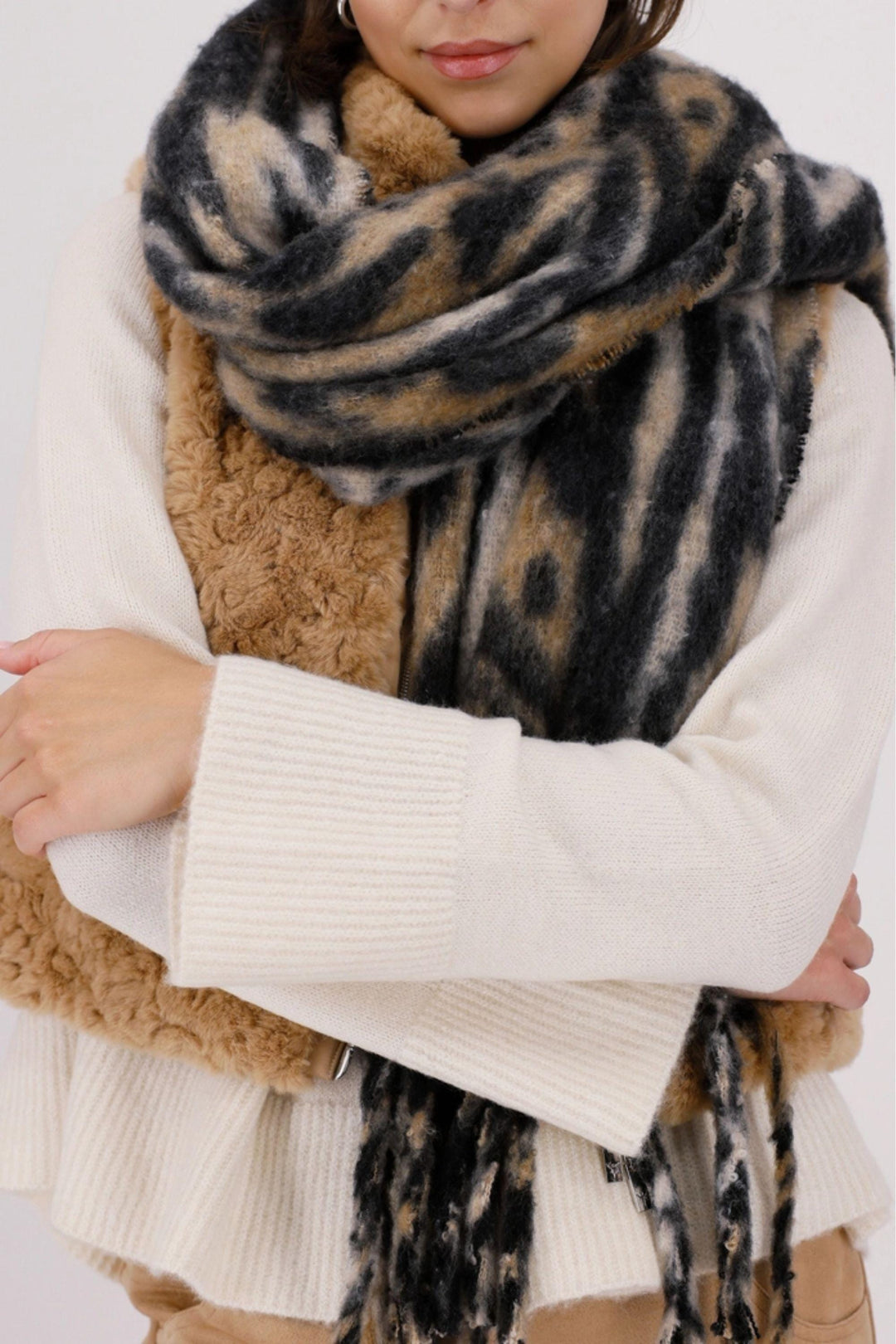 MONARI SCARF TIGER TIGER SCARF - 809672MNR