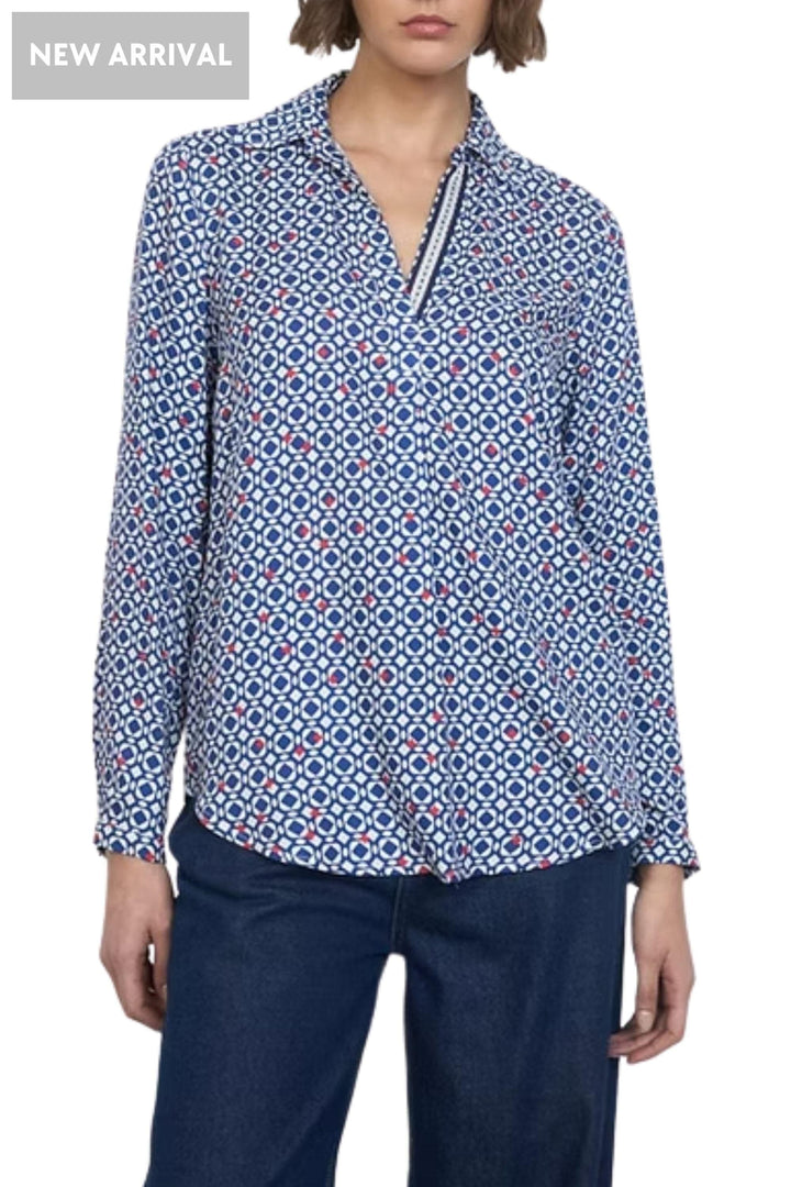 TINTA TOP CAMILIA COLLARED V NECK